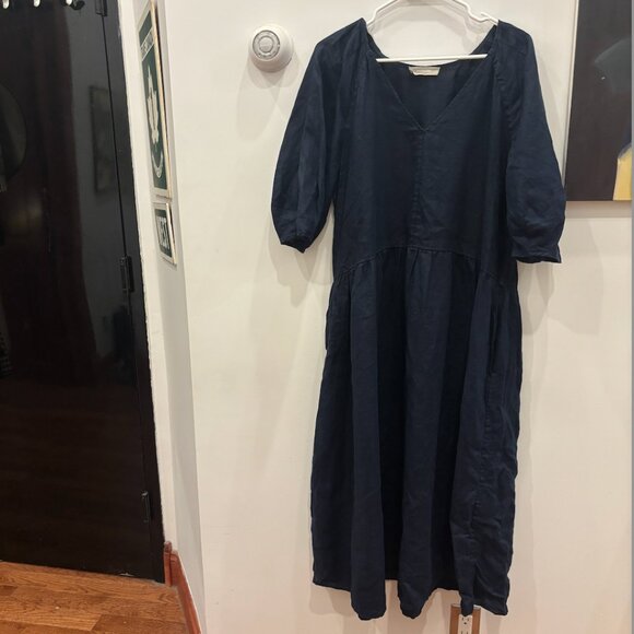 Everlane The Linen Puff Sleeve Dress - Picture 3 of 4